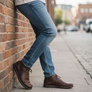 Born Mens Brown Leather Chukka Boots Lace Up Ankle Boots Size 13